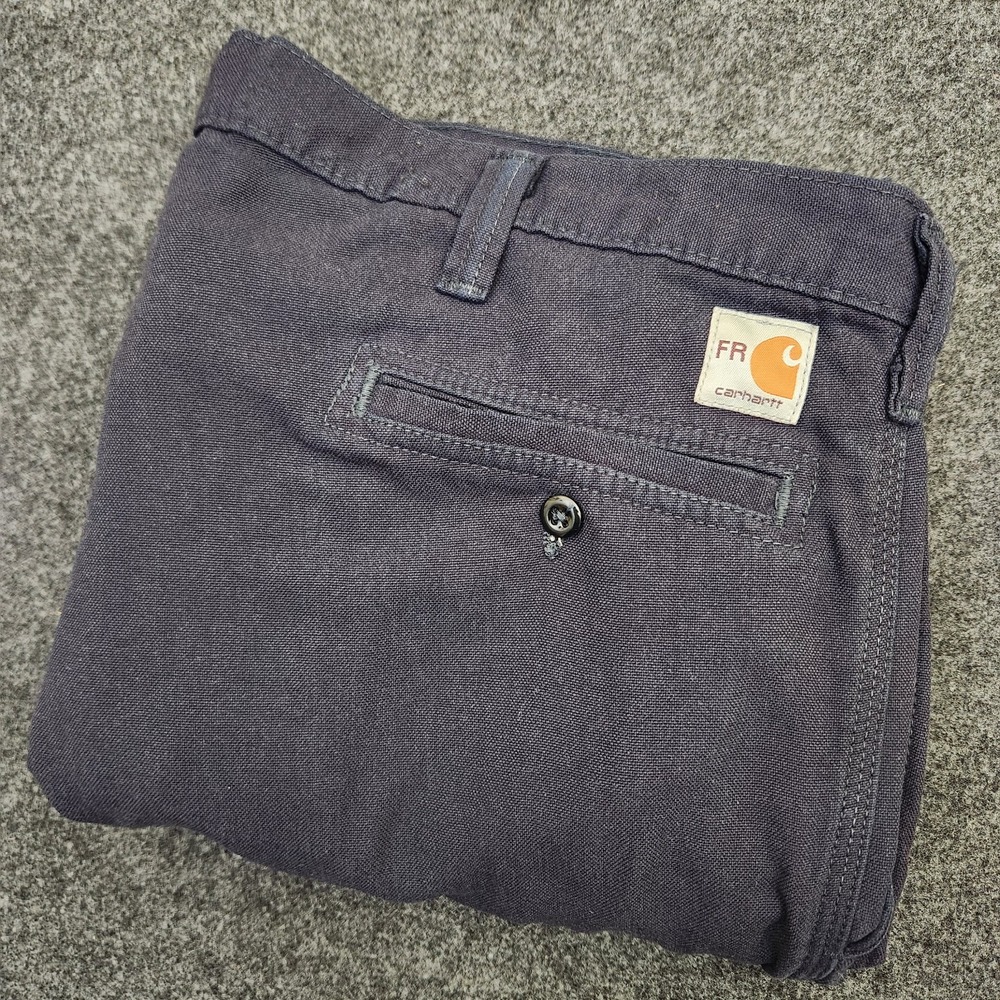 Carhartt FR Mens 40×32 Navy Blue Fire Resistant 344-20 Work Pants Cargo Pockets